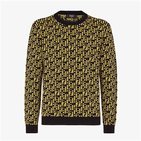 black and yellow fendi sweater|Fendi oversized sweater.